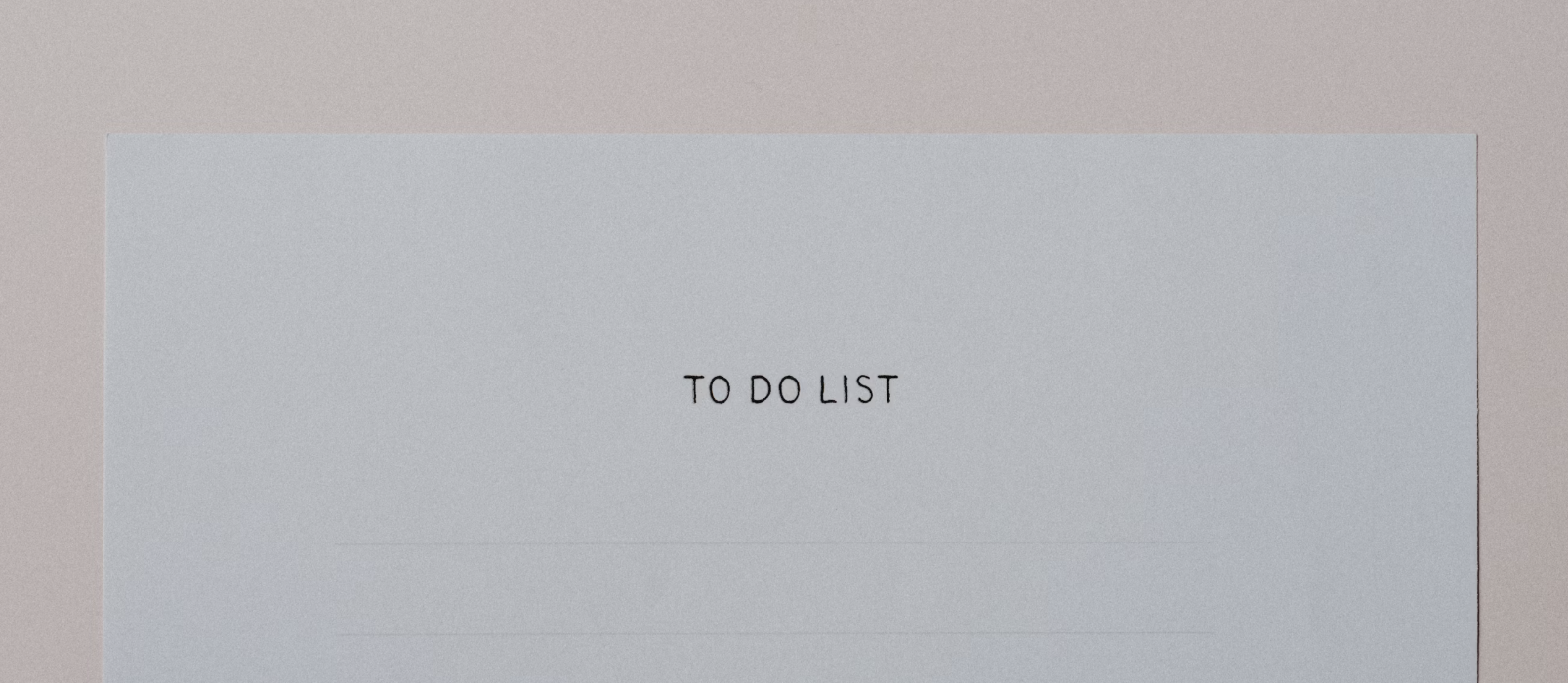 to do list